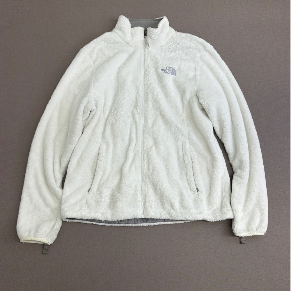 The North Face Osito White Full Zip High Pile Fleece Jacket Womens Large L